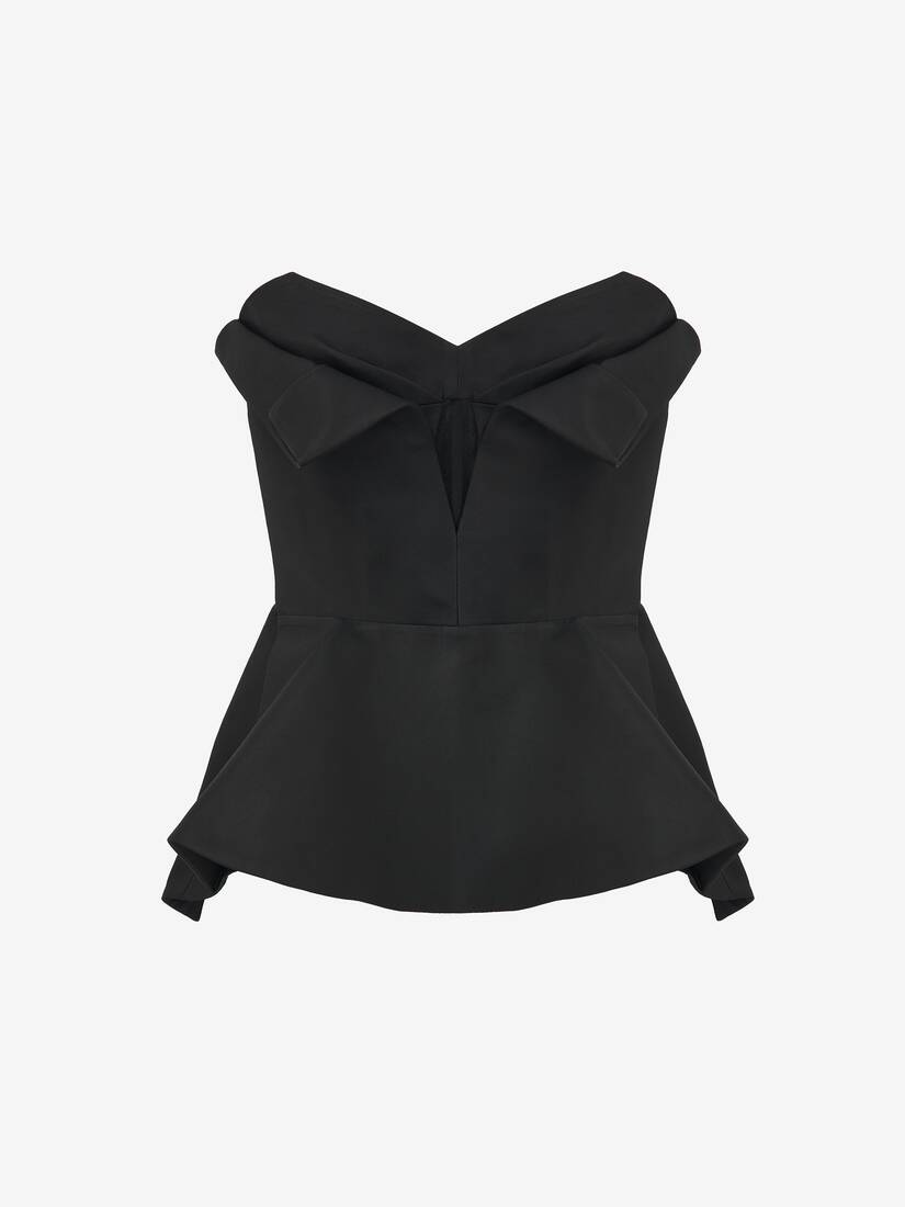 Top a corsetto senza spalline