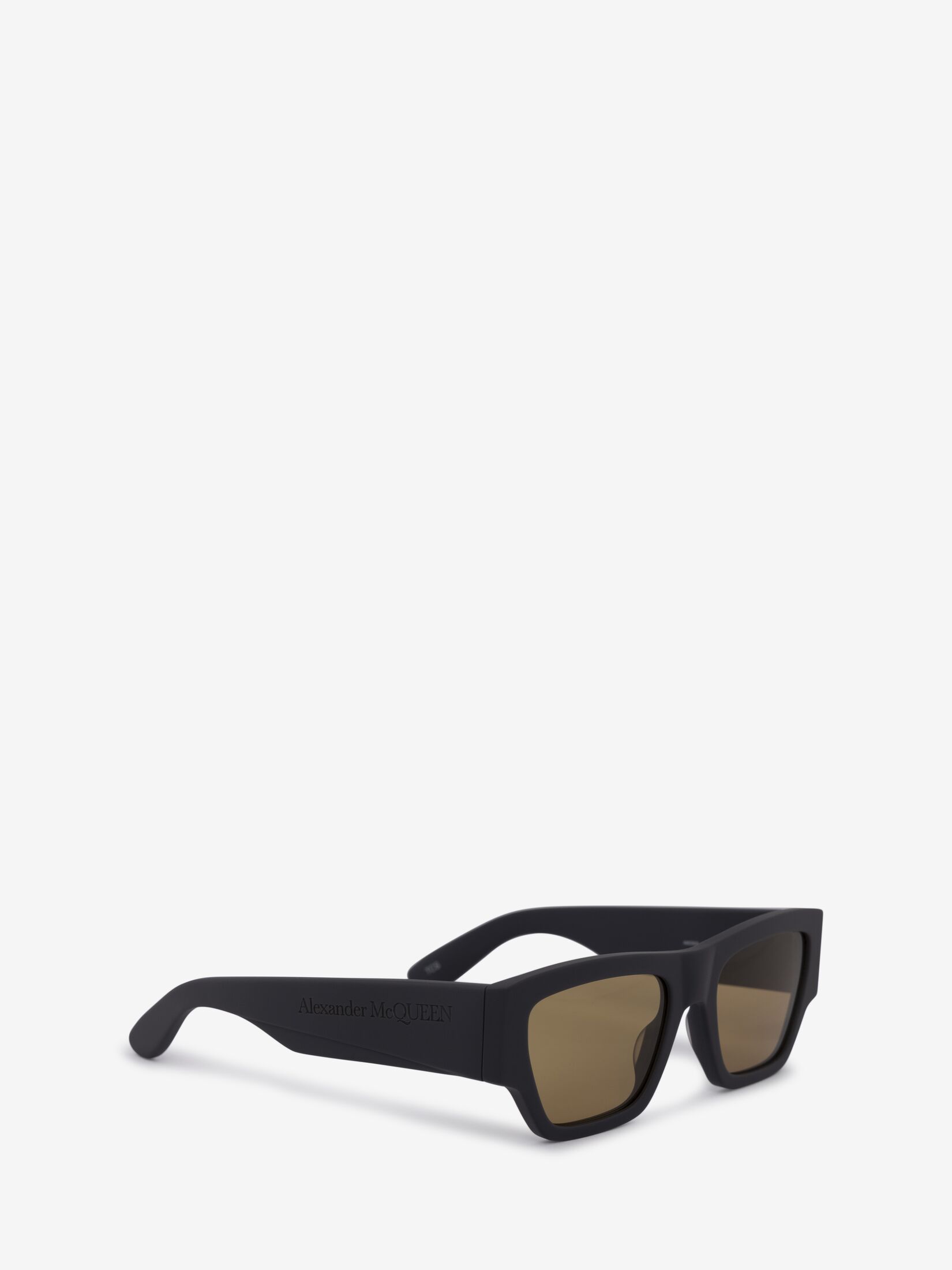 McQueen 앵글 직사각형 선글라스