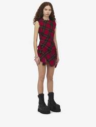 Distressed MacQueen Tartan Mini Dress