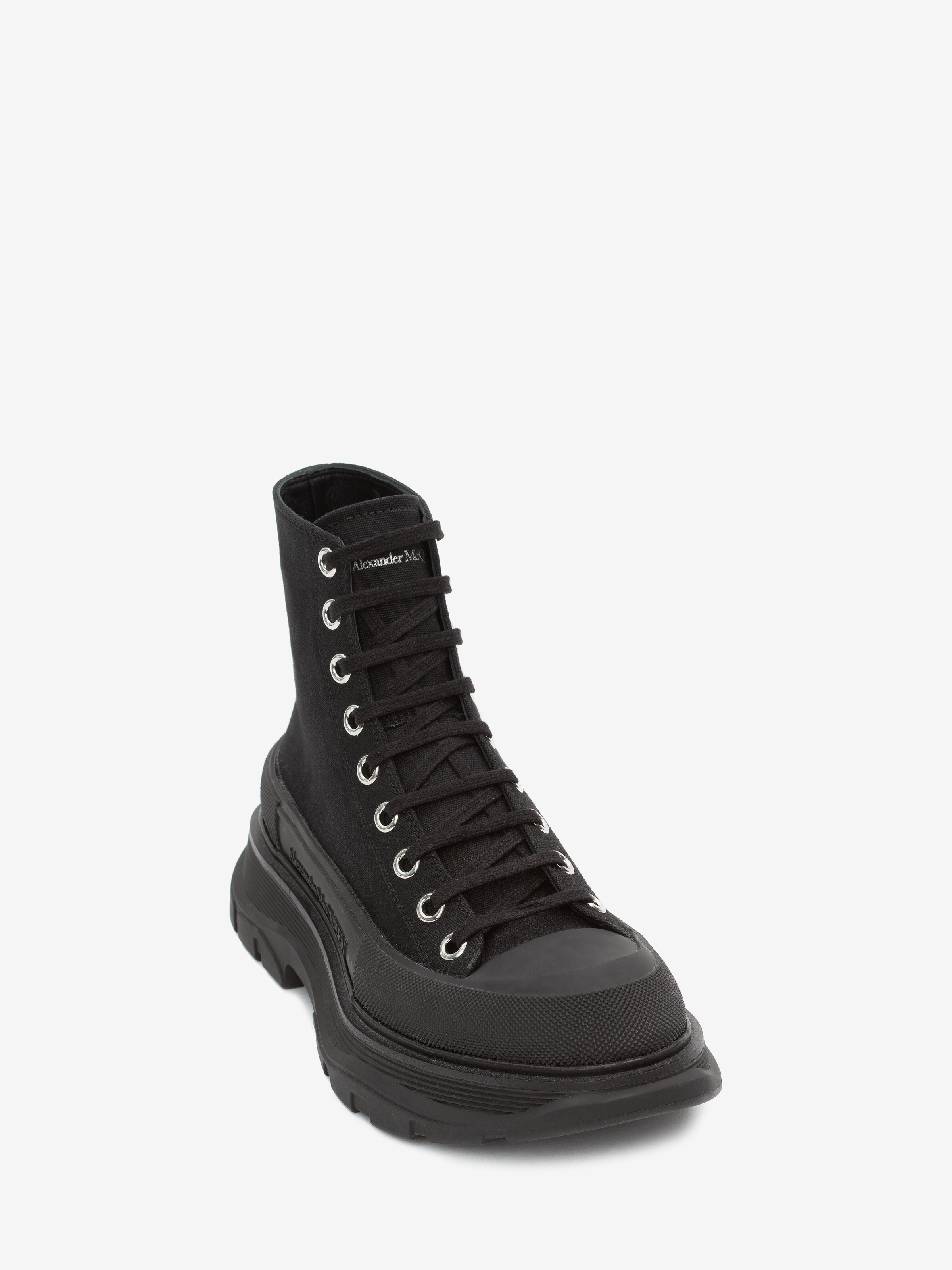 Bottines Tread Slick pour Femme en Noir in Coton | Alexander McQueen - image 2