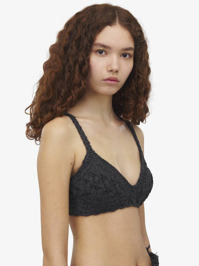 Cable Knit Bra