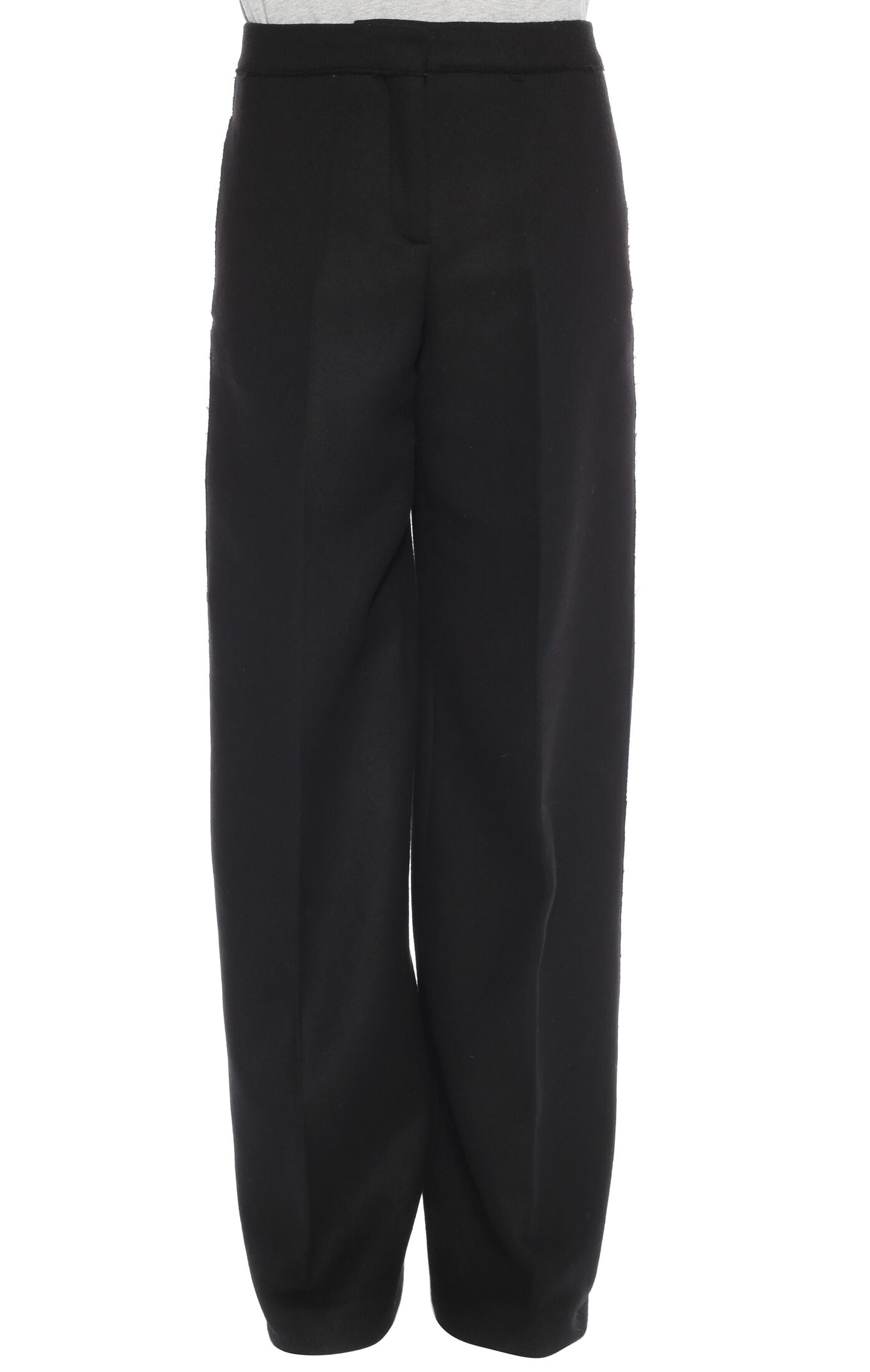 Alexander Mcqueen Wide Leg Trousers In Black
