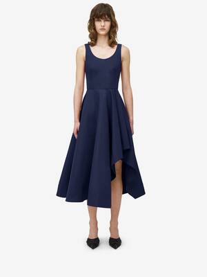 Alexander McQueen クレープ ミニドレス ネイビー Alexander McQueen cobweb-lace Mini Dress | Black | FARFETCH