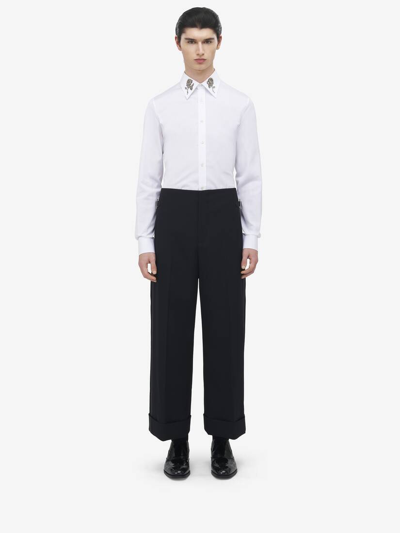 Wide Leg Tuxedo Trousers