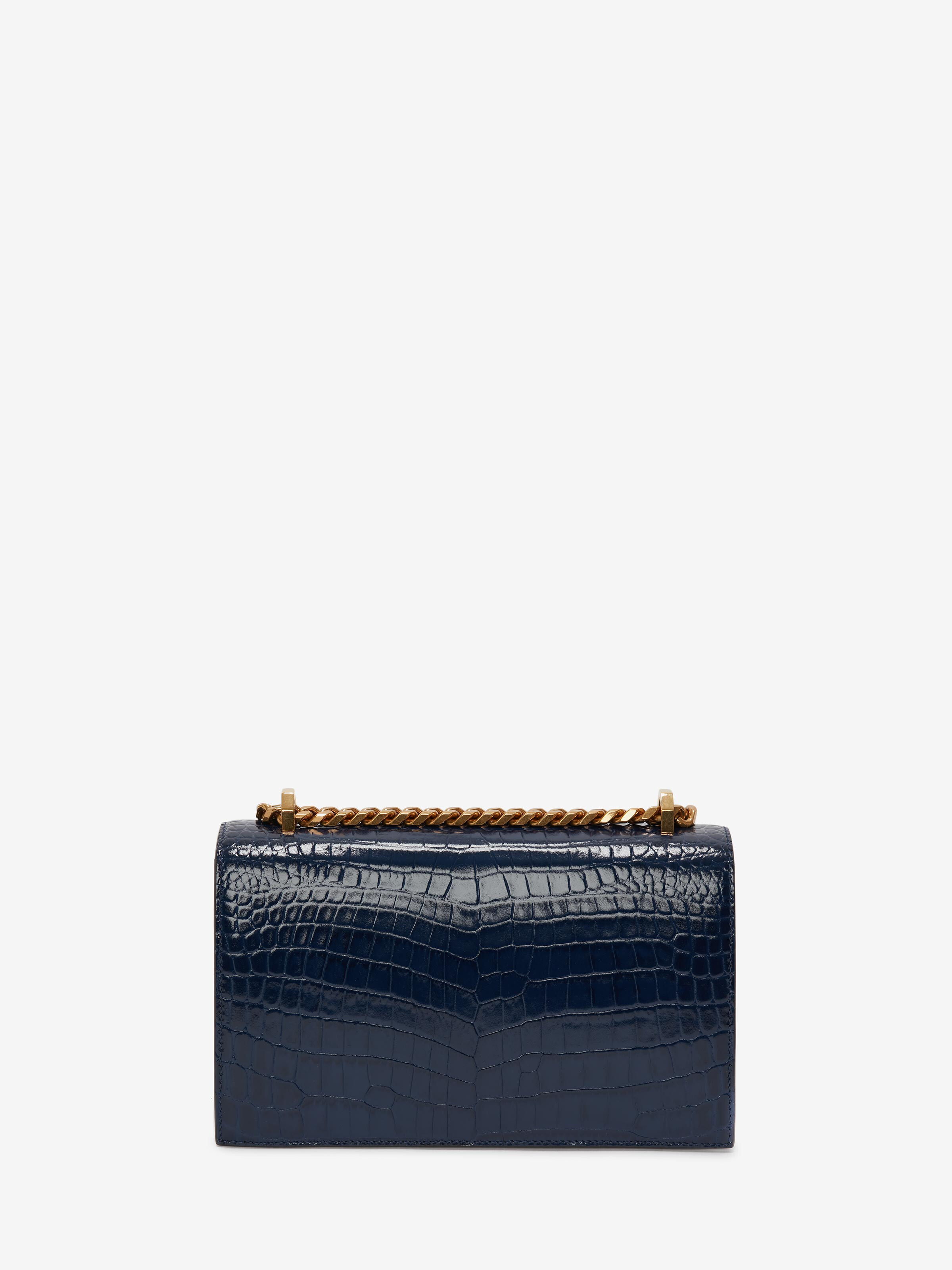 Women's Jewelled Satchel in Navy in Calf Leather | Alexander McQueen - image 3