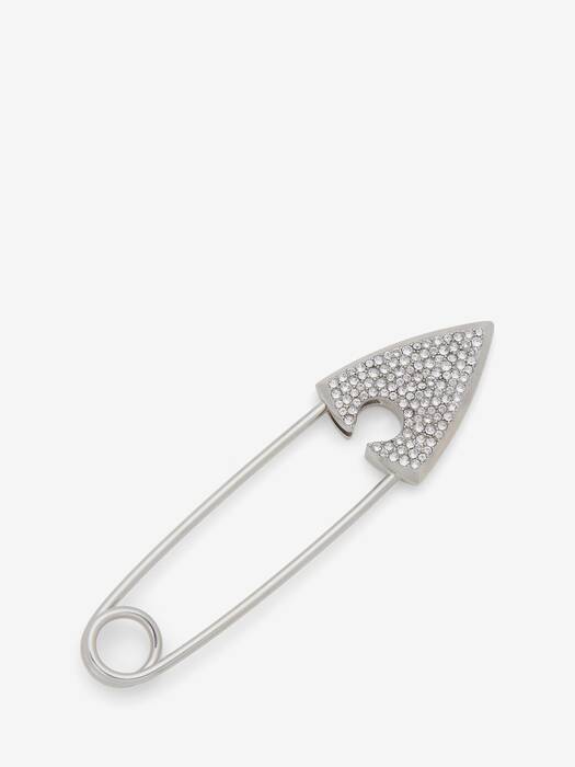 Alexander McQueen ピン/ ブローチ Alexander McQueen Gunmetal Skull Pin Brooch Alexander McQueen