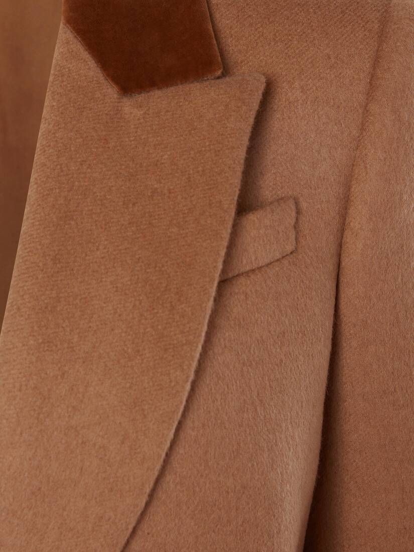 Single Breasted Camel Coat in Camel Alexander McQueen US