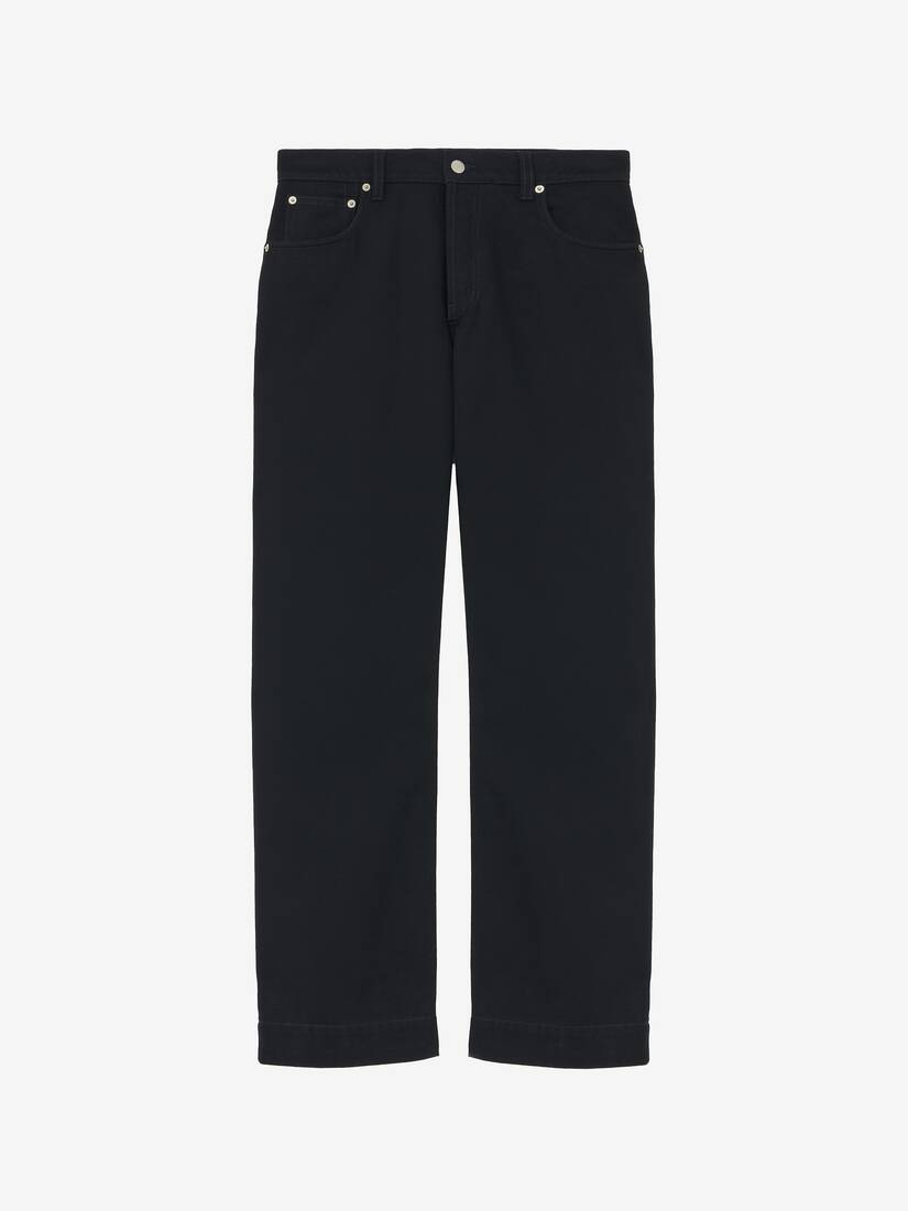 Wide Leg Denim Jeans | Alexander McQueen - image 1