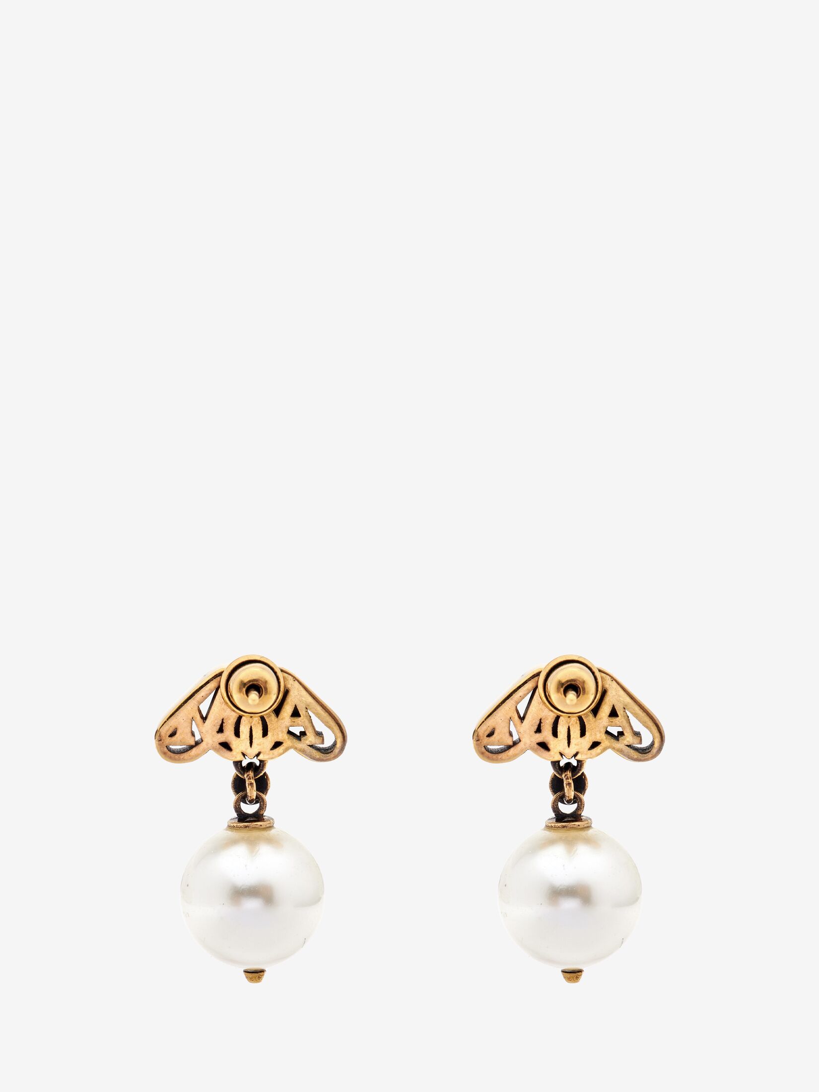Boucles d'oreilles perles avec logo Seal