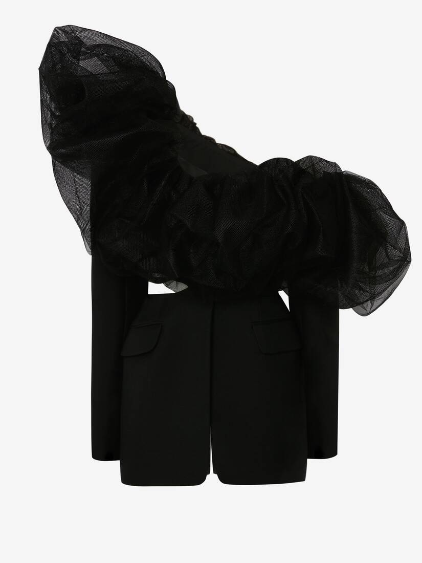 Jacke Mit Weitem Ausschnitt Und Schlitz