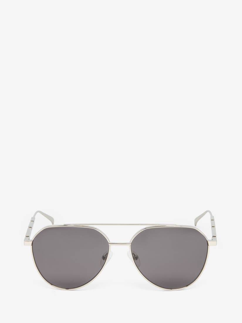 Lunettes de soleil avec plaque en métal