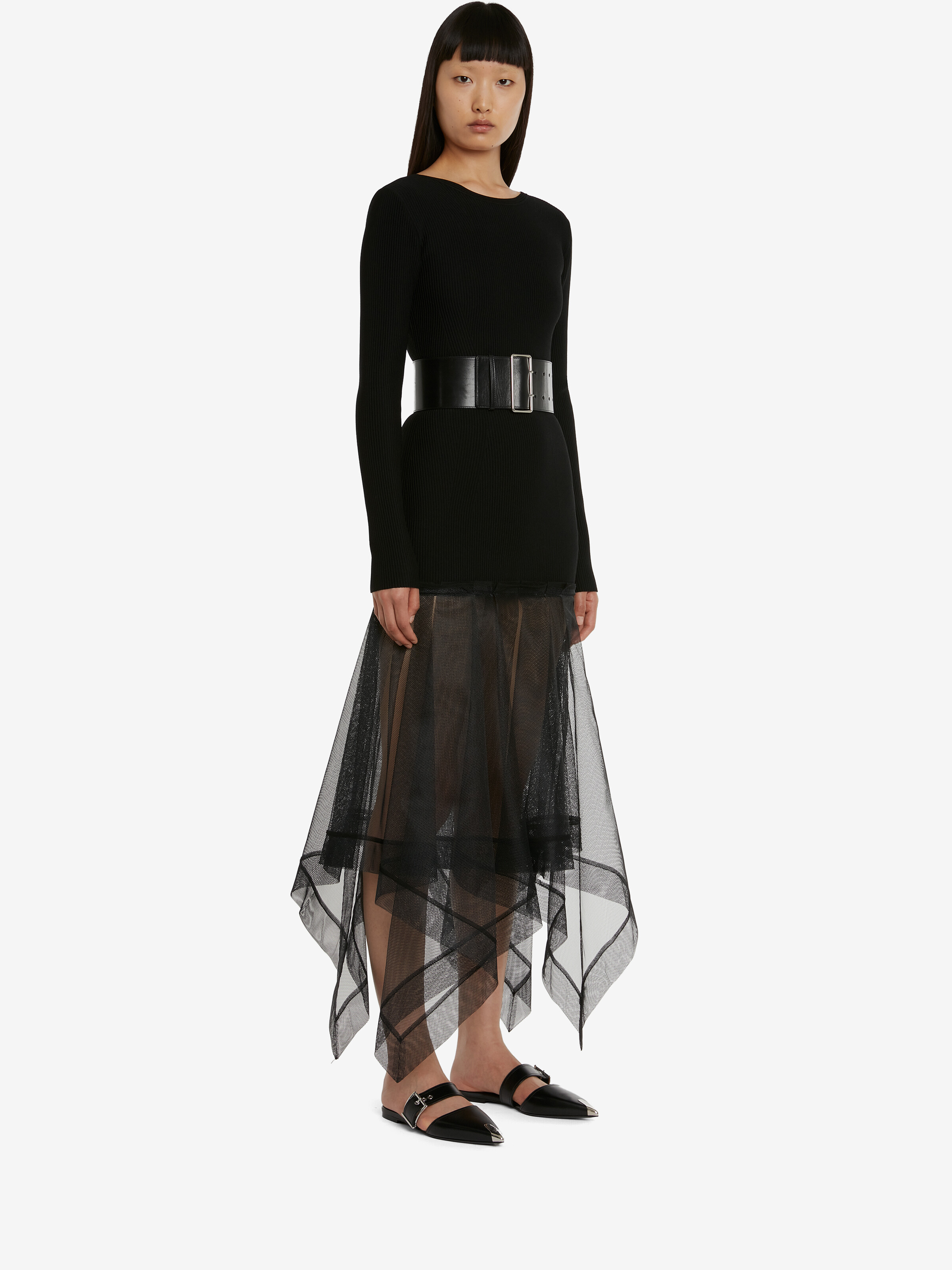 Rückenfreies Strickkleid