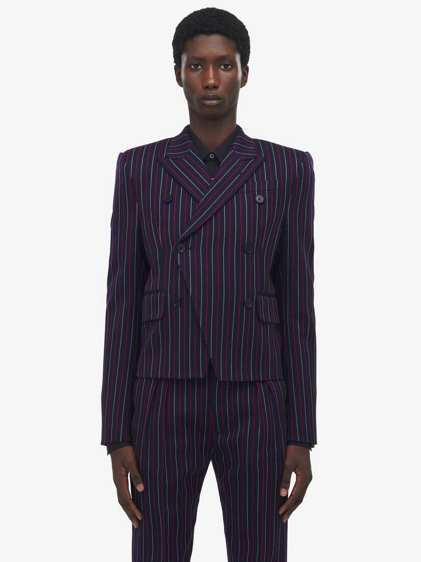 Boat Stripe Cropped Jacket