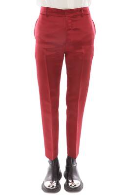 Pantaloni a sigaretta in duchesse di satin