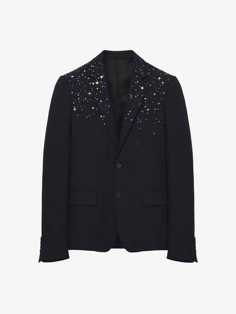 Costellation Embroidered Single-Breasted Jacket