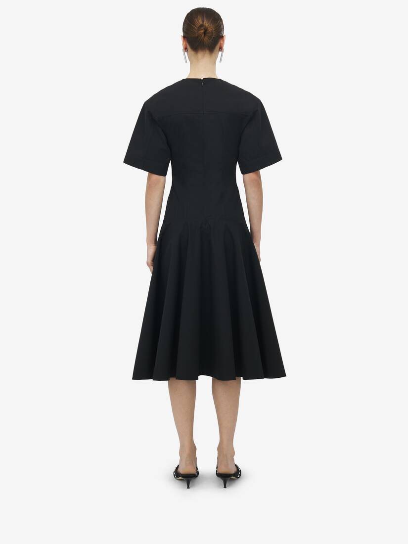 Cotton Poplin Midi Dress