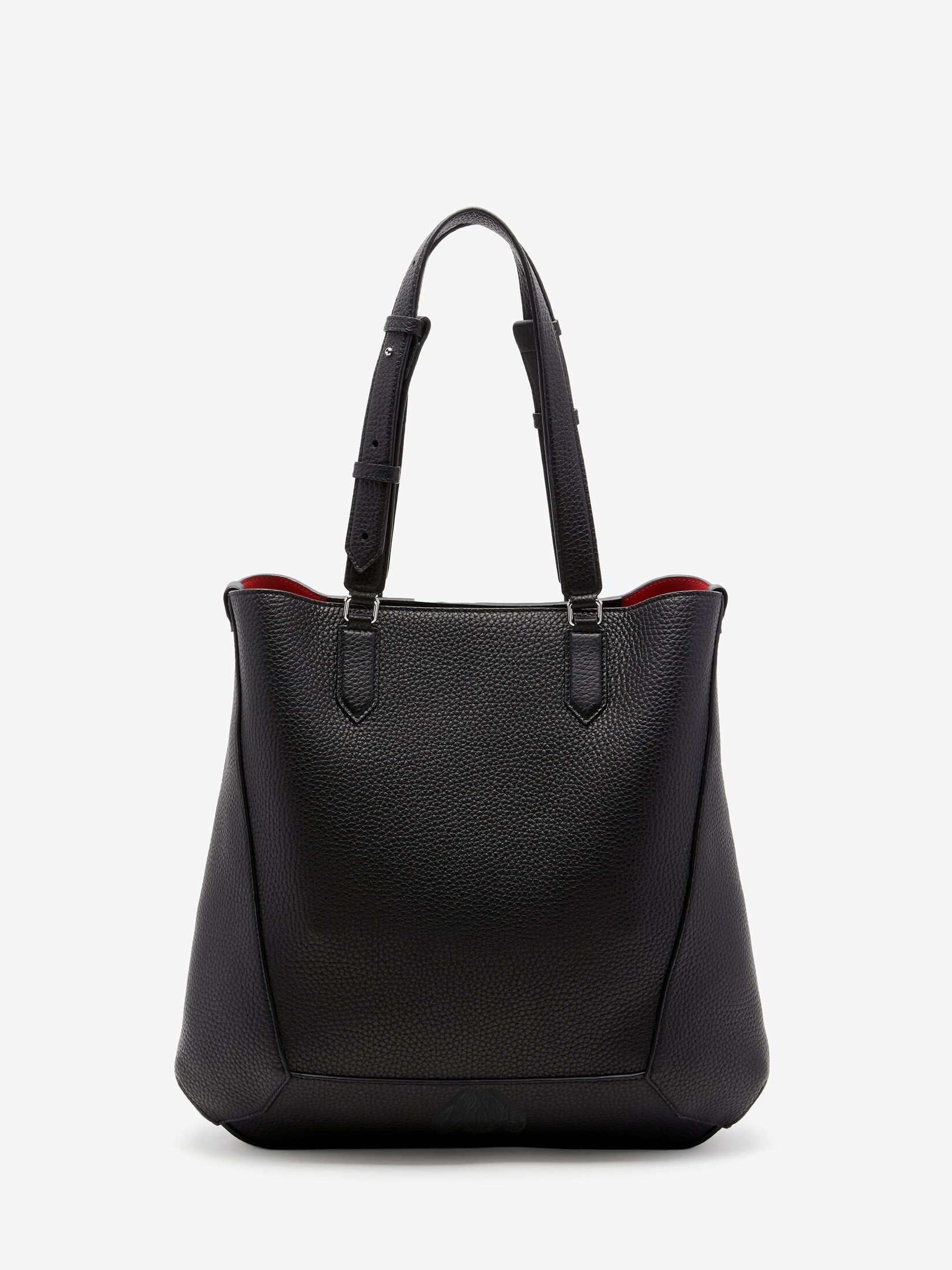 Alexander McQueen leather logo print tote bag - Black