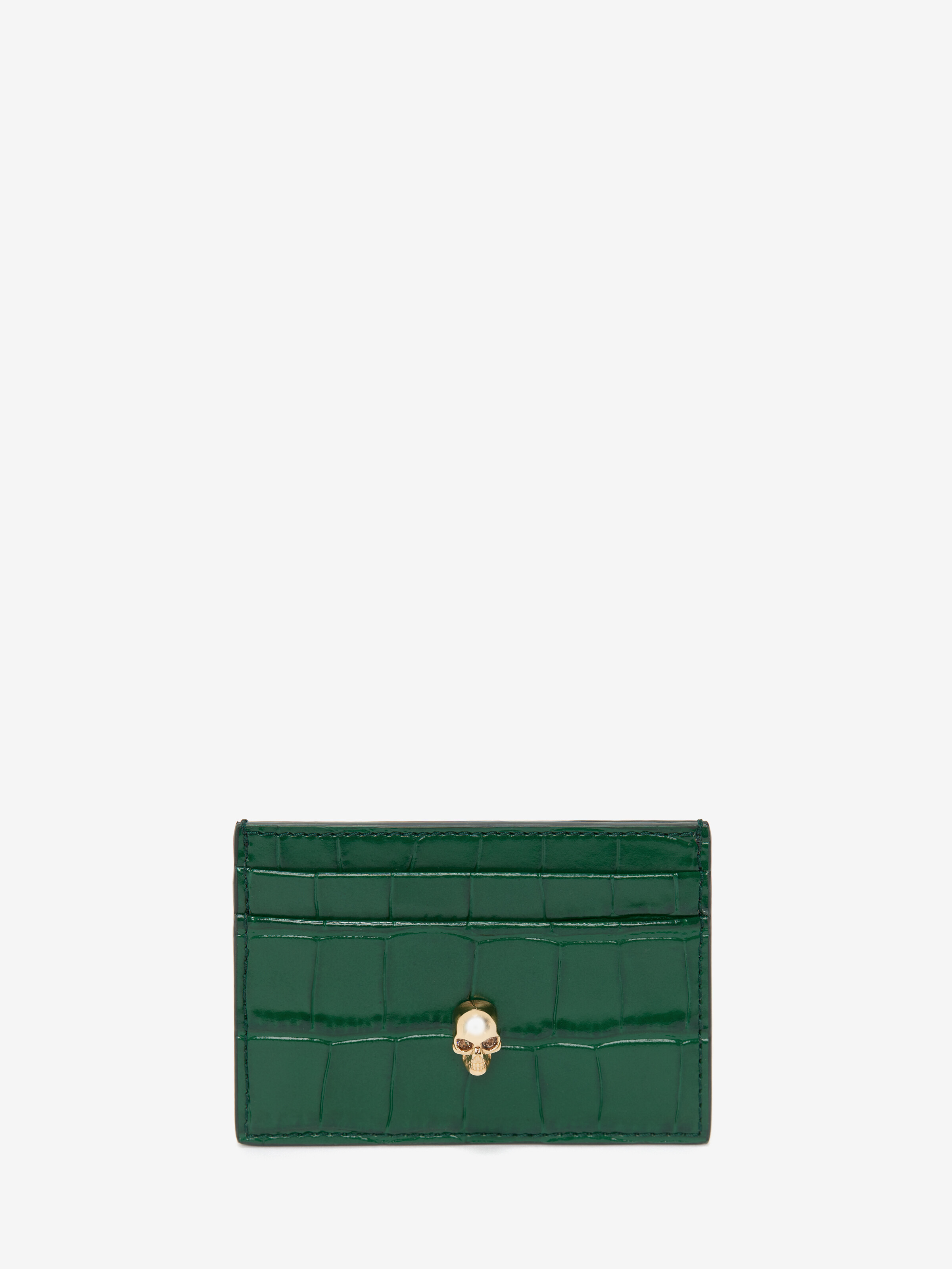 Embossed Croc Card Holder