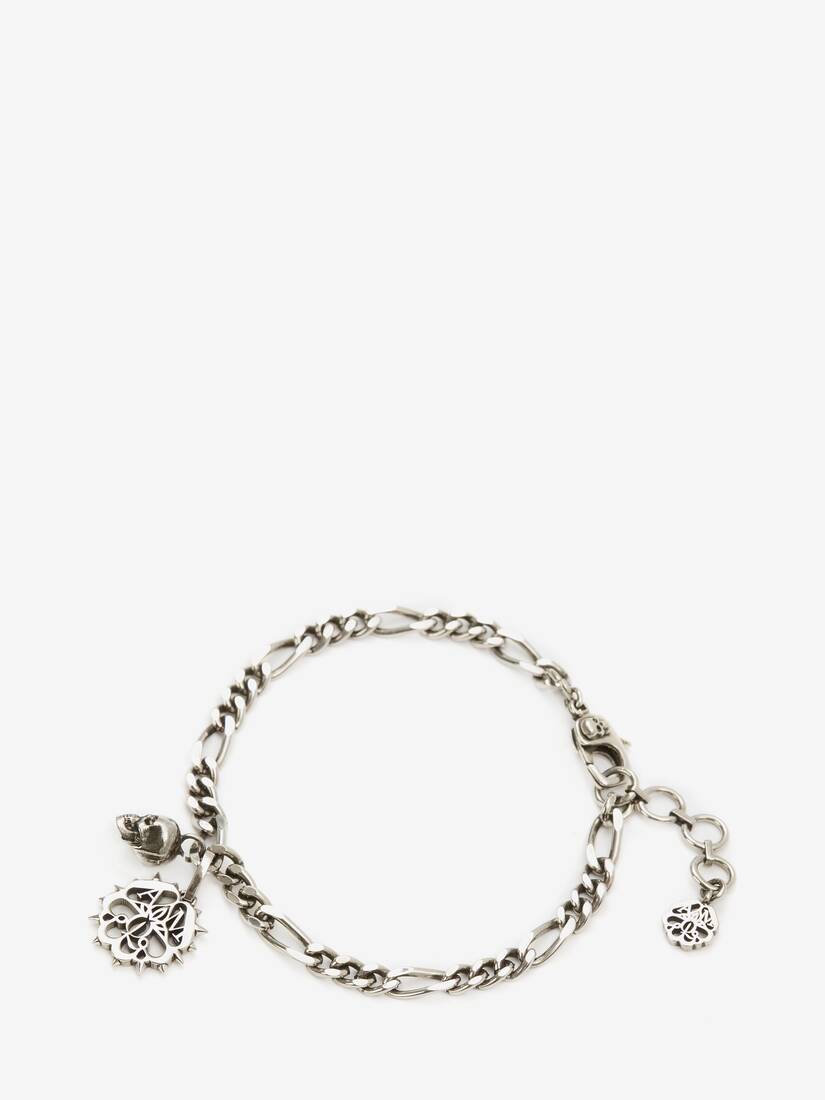 Alexander McQueen Skull Charm Bracelet - Silver