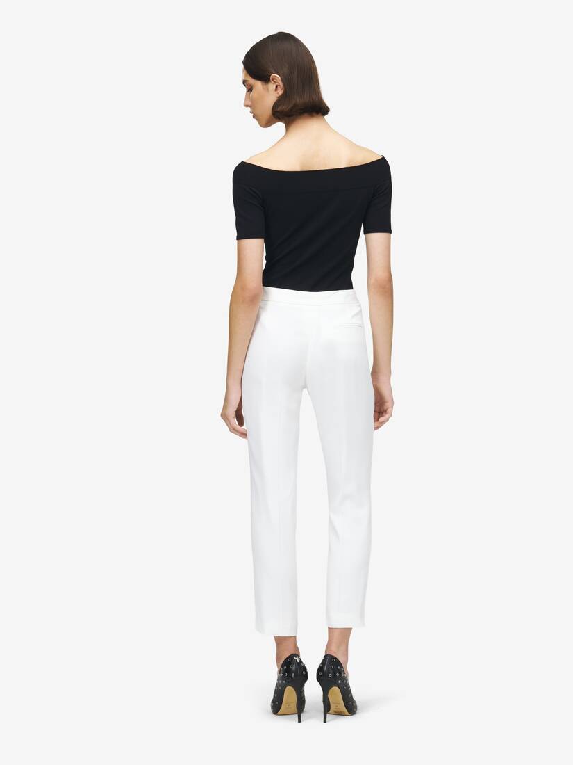 Leaf Crepe Cigarette Trouser