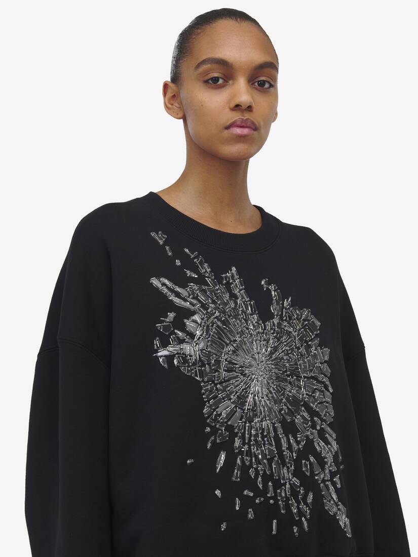 Smashed Glass Embroidered Sweatshirt