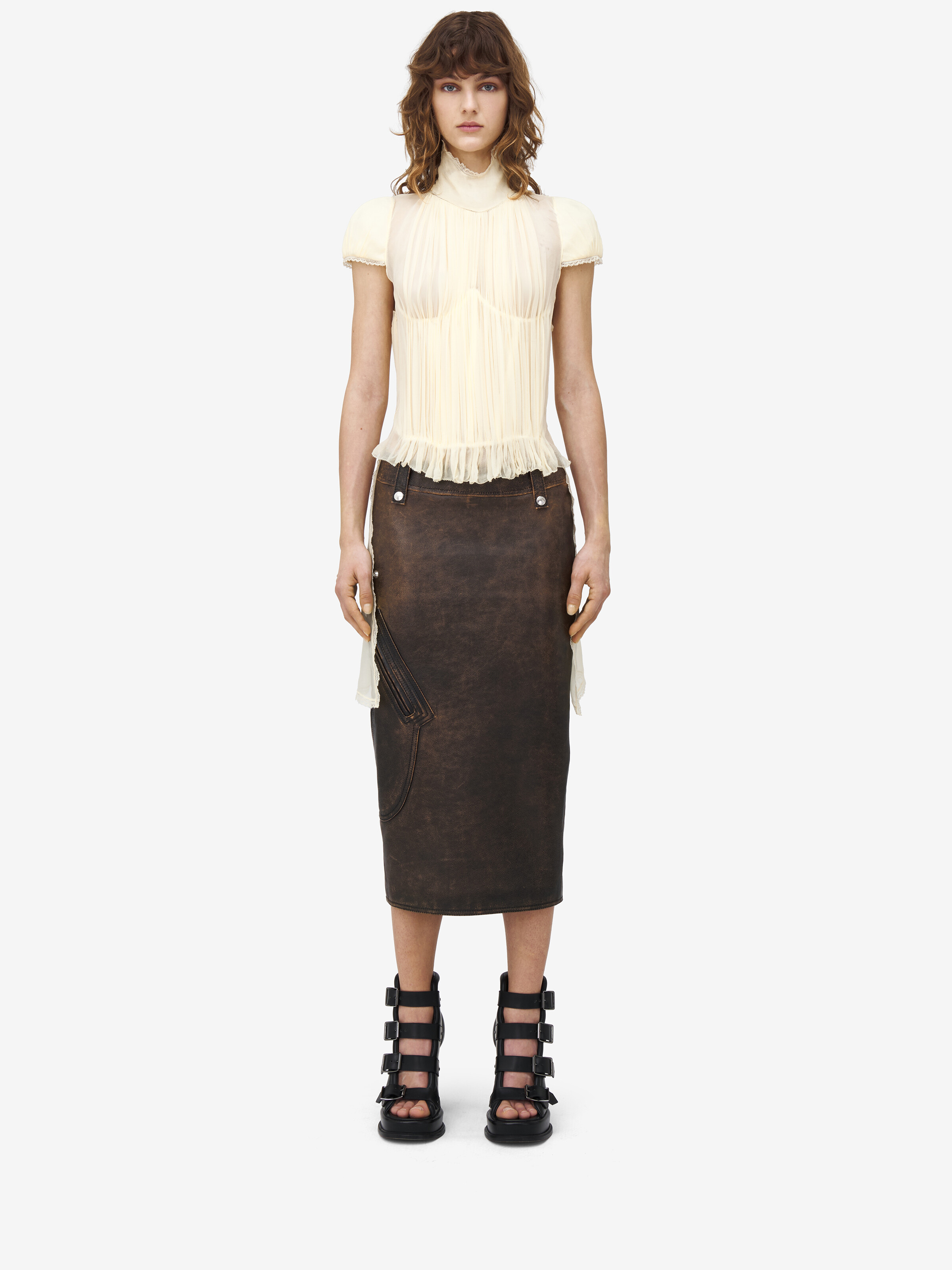 Chiffon Pleated Top