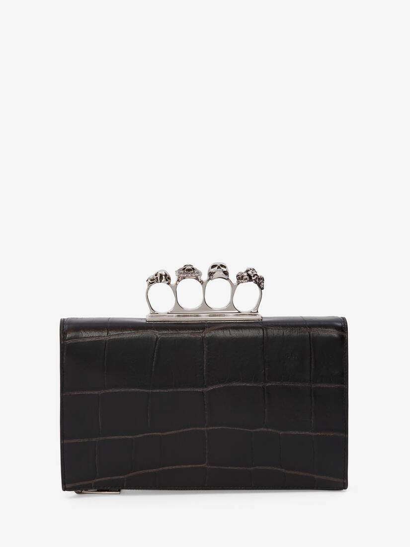 Small The Knuckle Pouch in Black | Alexander McQueen US