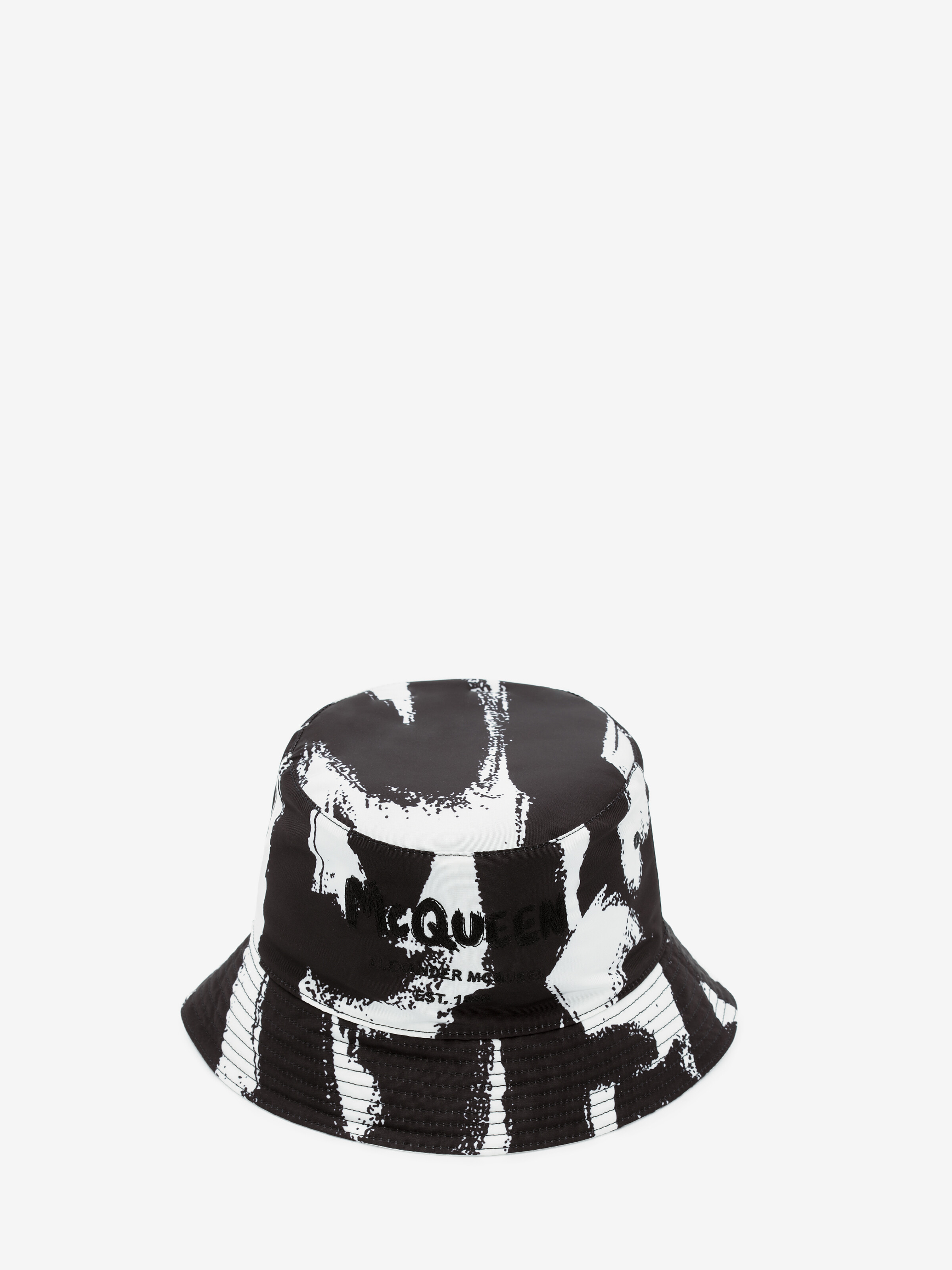 McQueen Graffiti Bucket Hat in Black 