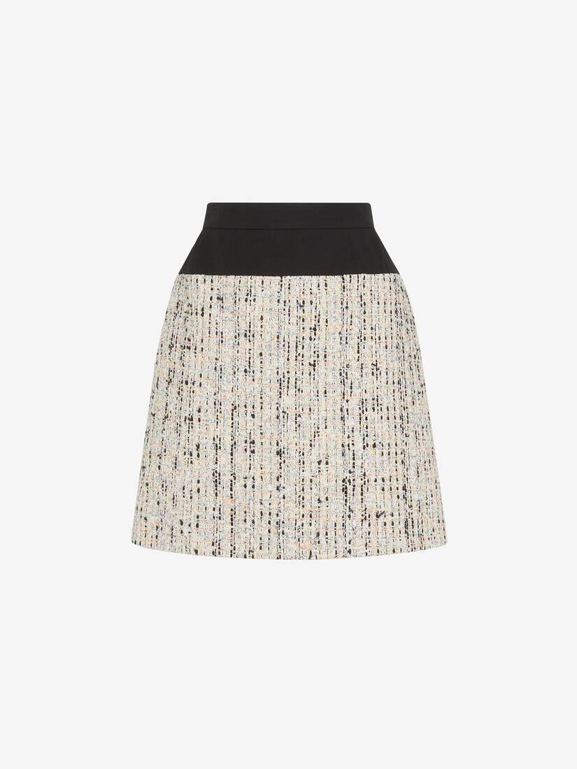 Hybrid Tweed Mini Skirt
