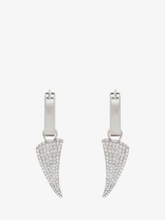 【送料&関税込】Alexander McQueen Arrow Triangle Shape Earri Alexander McQueen Triangle silver earrings for pierced ears