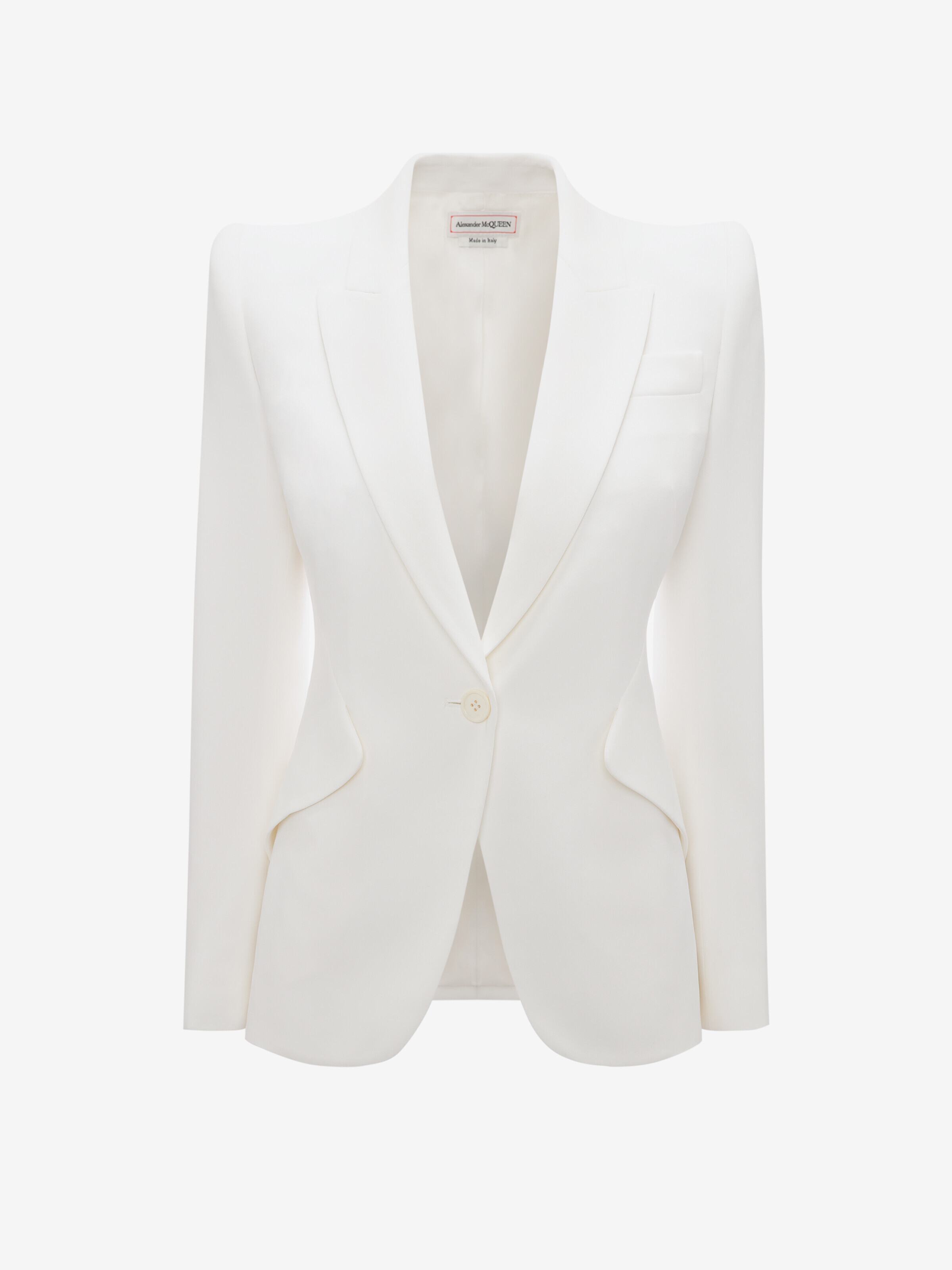 Peak Shoulder Leaf Crepe Jacket