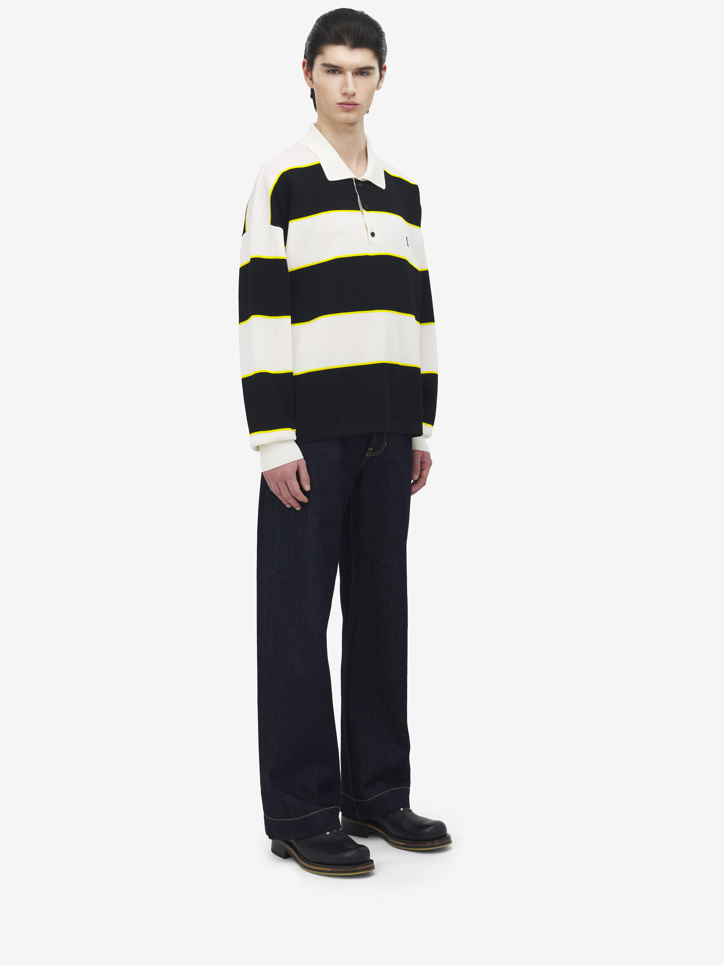 Poloshirt mit Rugbystreifen