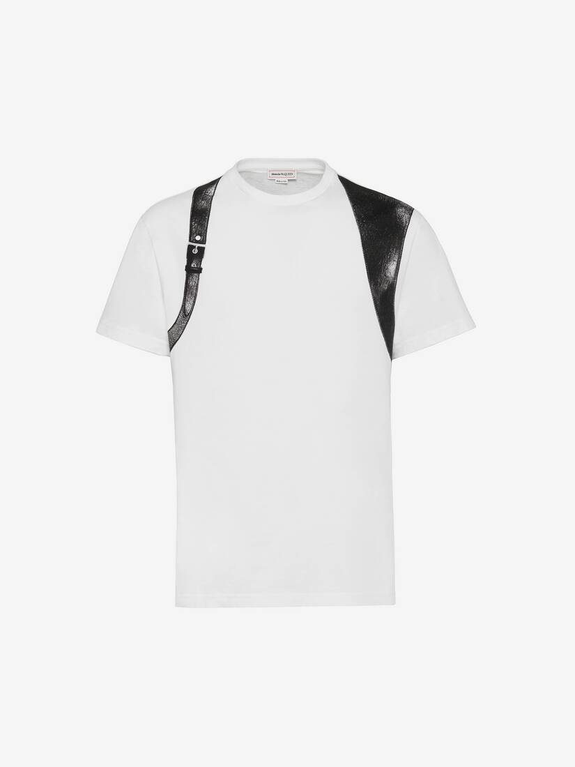 Harness T-shirt in White/Black | Alexander McQueen US