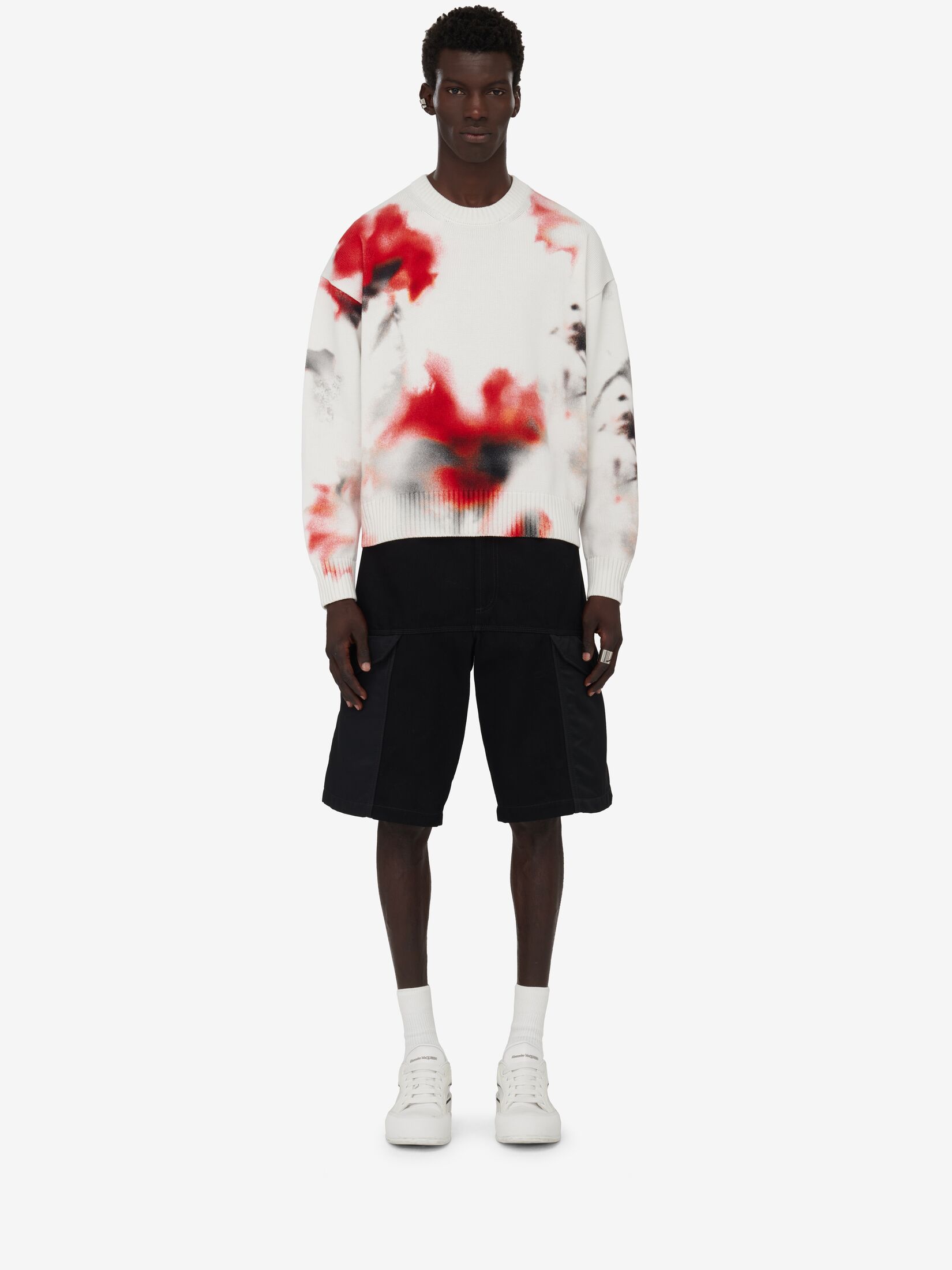 Pullover mit Obscured Flower-Print