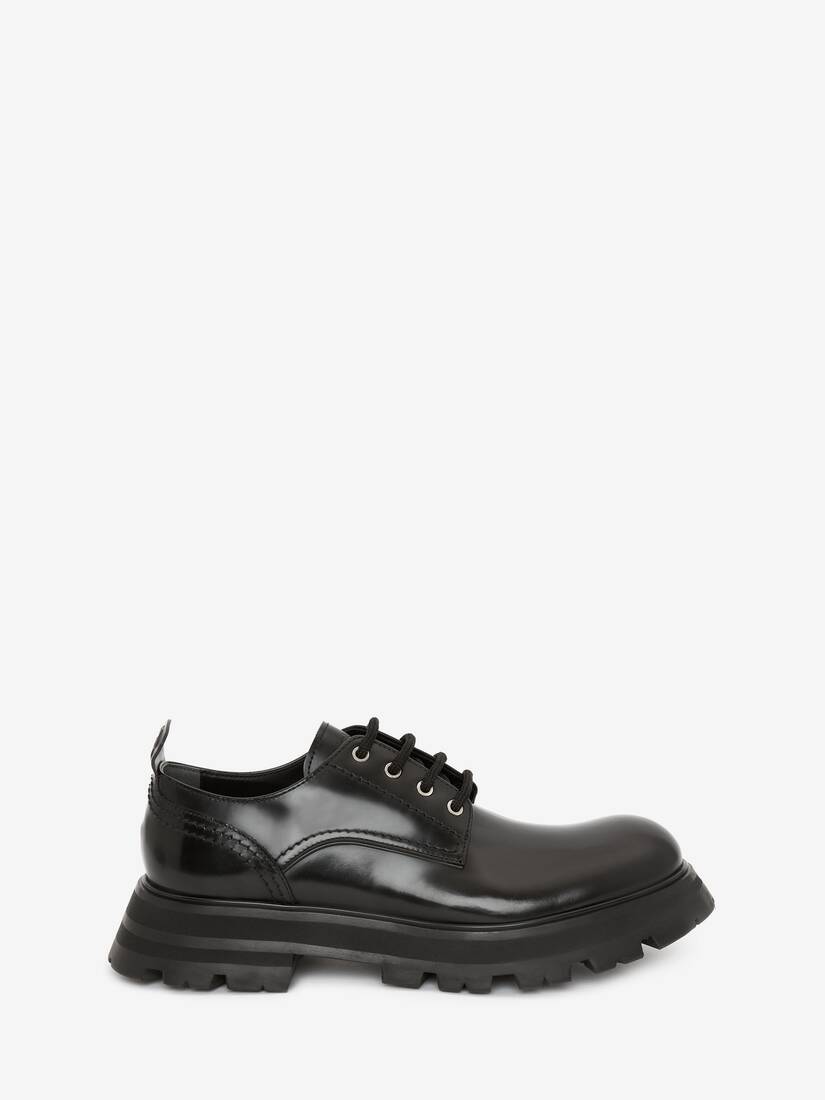 Alexander McQueen Schnürschuhe Wander aus Leder in Schwarz Damen Schuhe Flache Schuhe Schnürschuhe und Schnürstiefel 