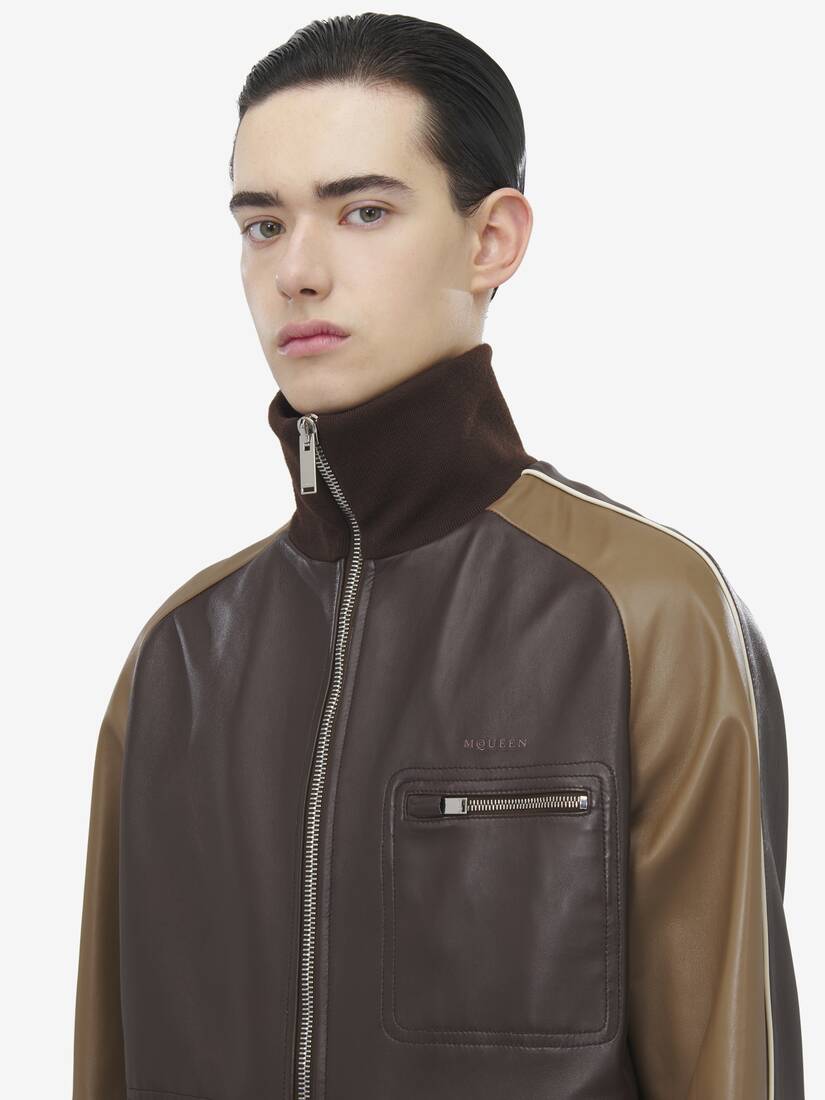 Leather Tracksuit Jacket