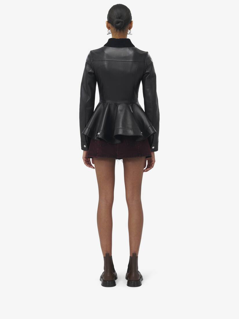 Peplum Leather Jacket