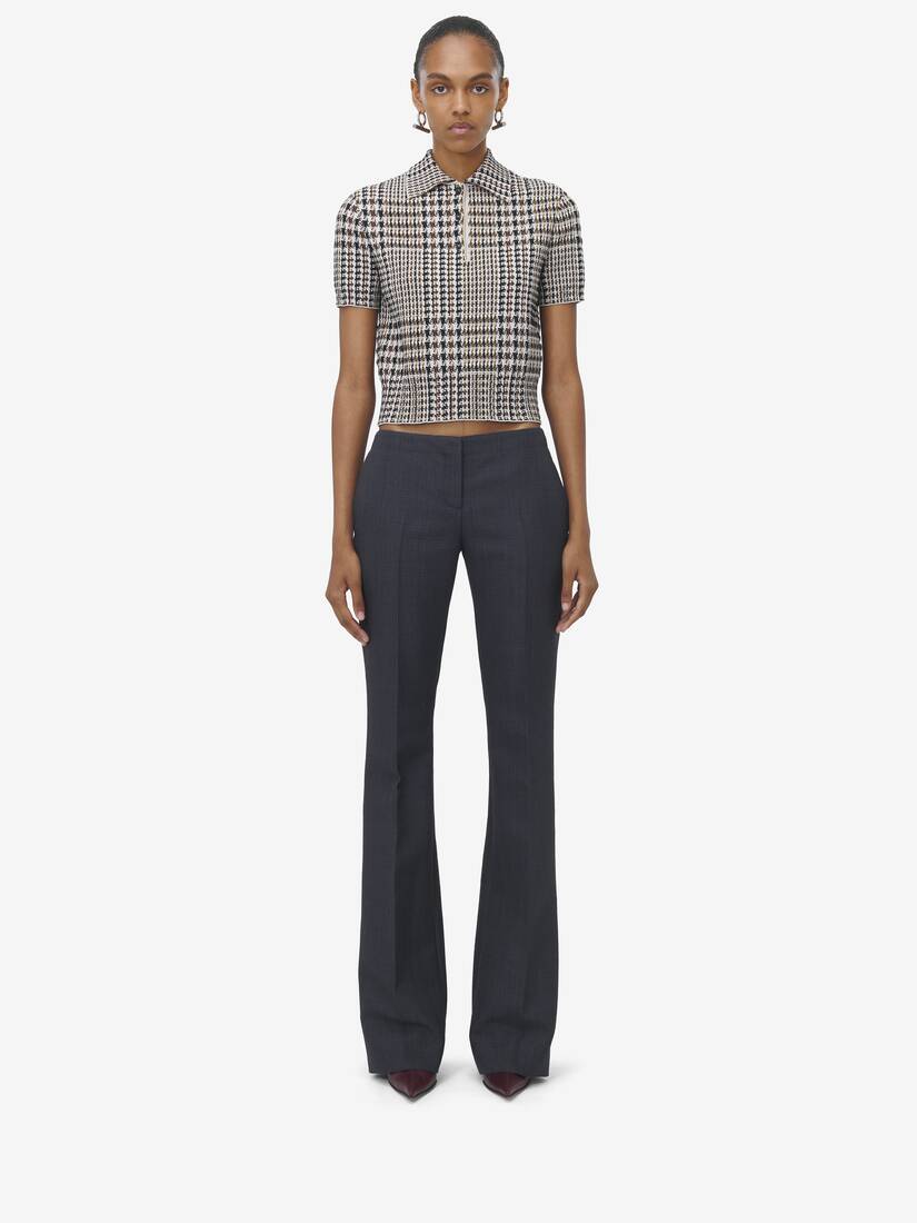 Prince Of Wales Bootcut Trousers