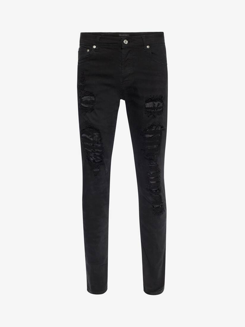 Black Distressed Jeans