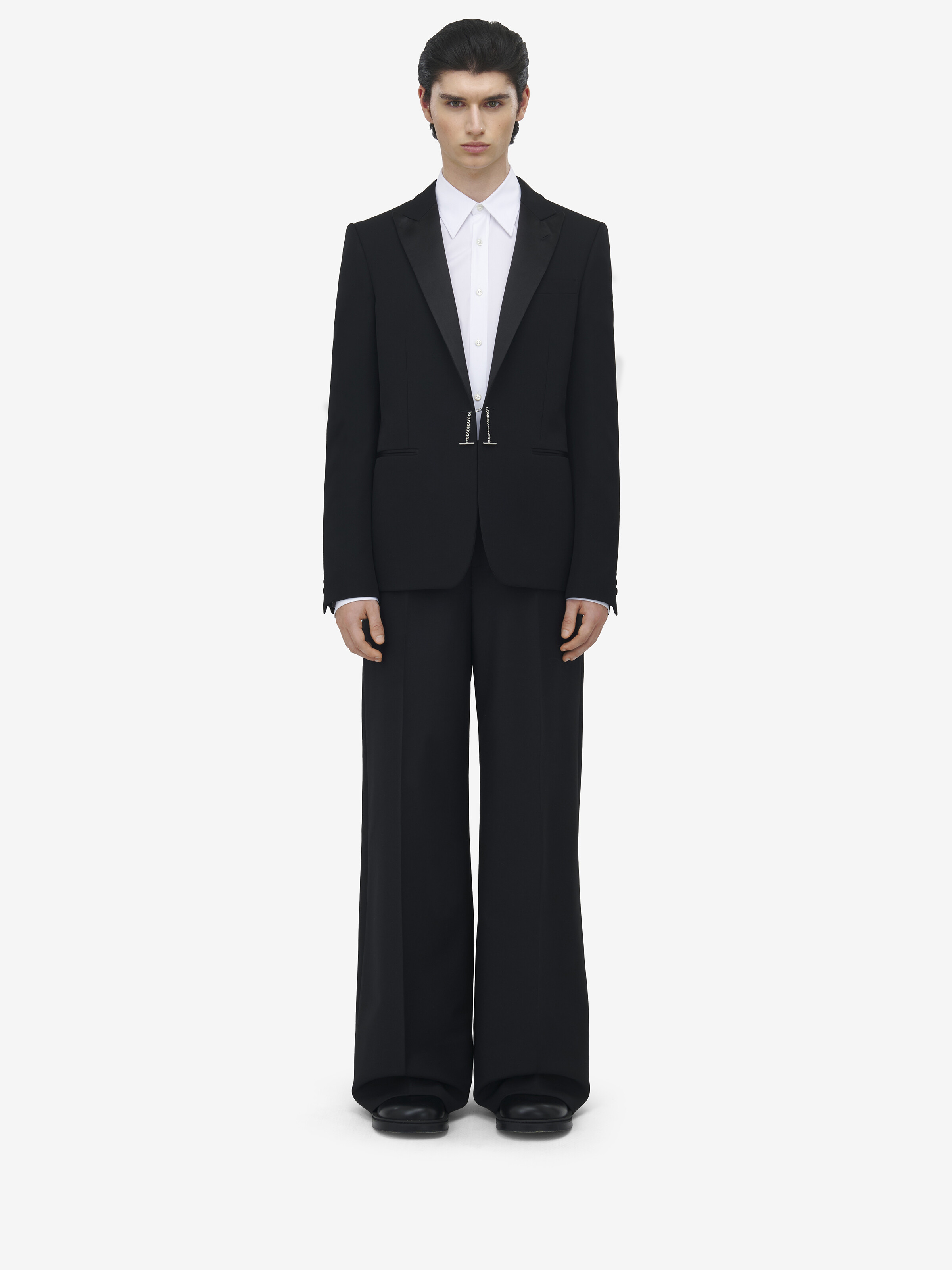 Veste À Boutonnage Simple pour Homme en Noir in Laine | Alexander McQueen - image 2