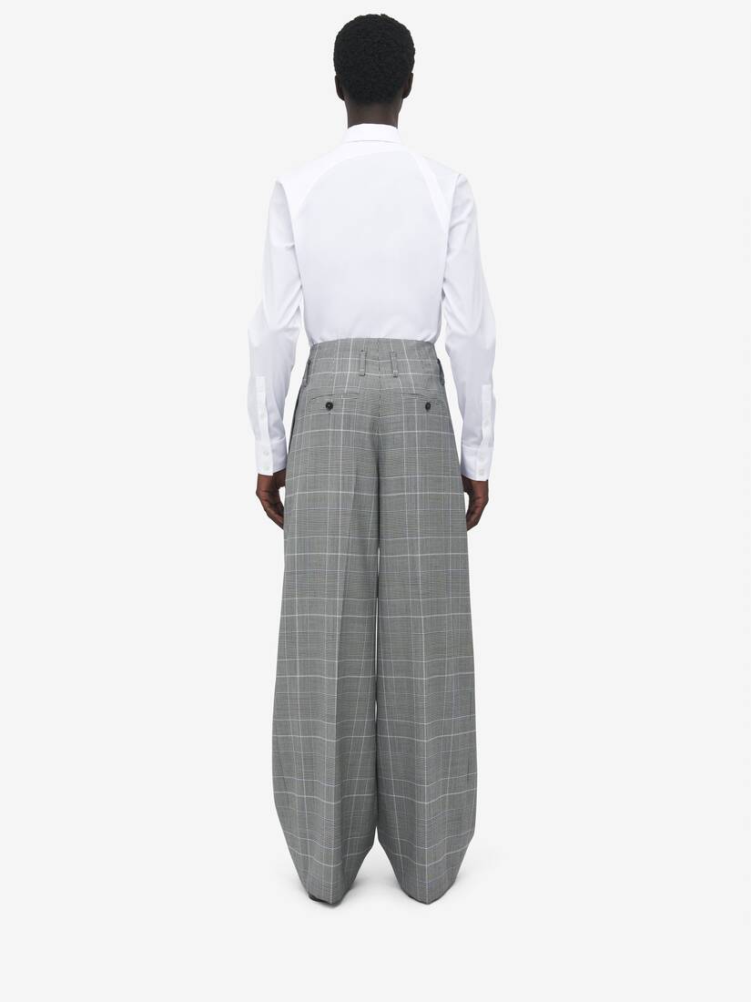 Prince of Wales Wide Leg Trousers