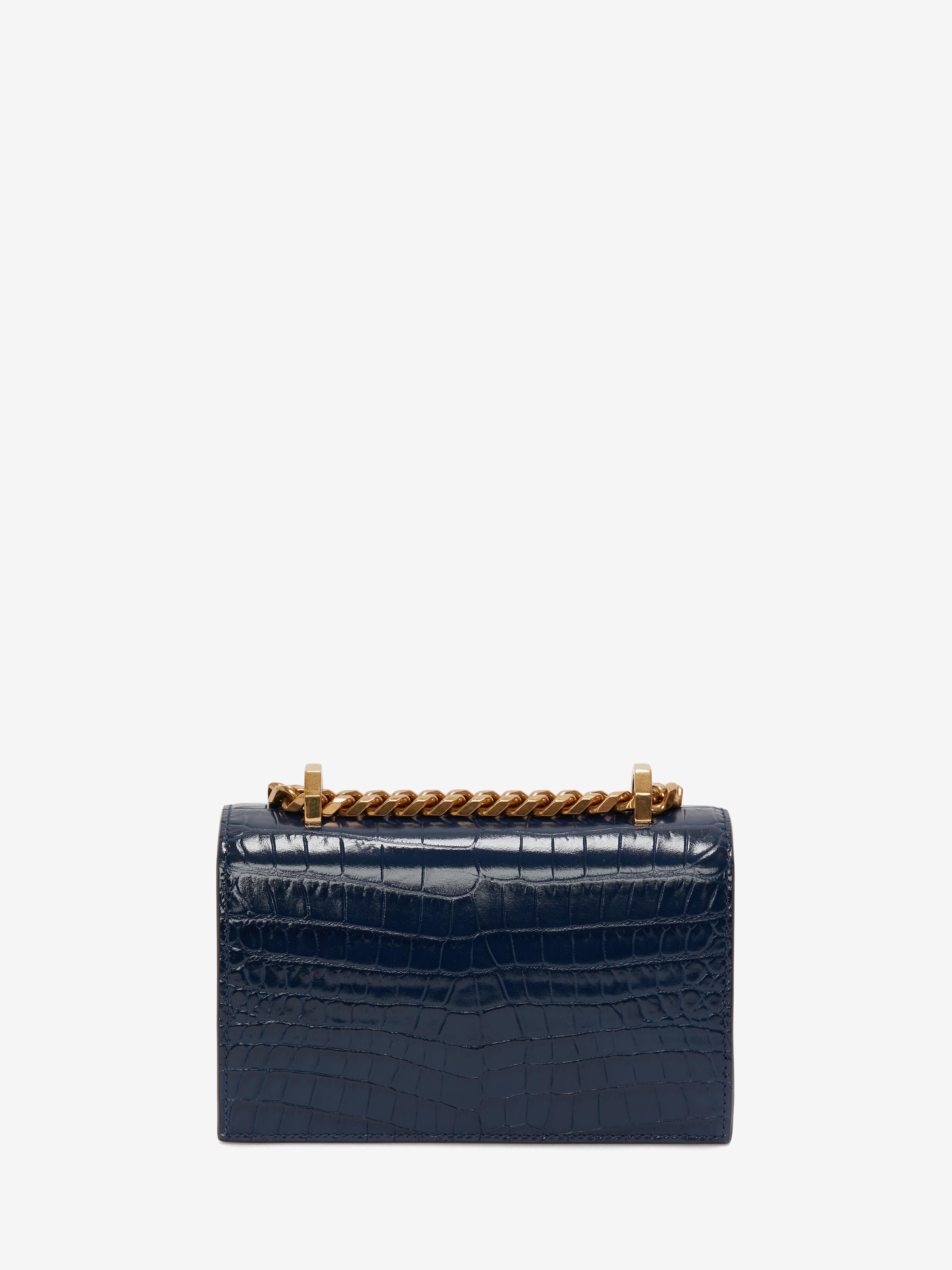 Women's Mini Jewelled Satchel in Navy in Calf Leather | Alexander McQueen - image 3