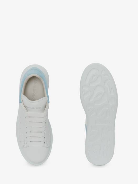 Oversized Sneaker in White/Powder Blue | Alexander McQueen US