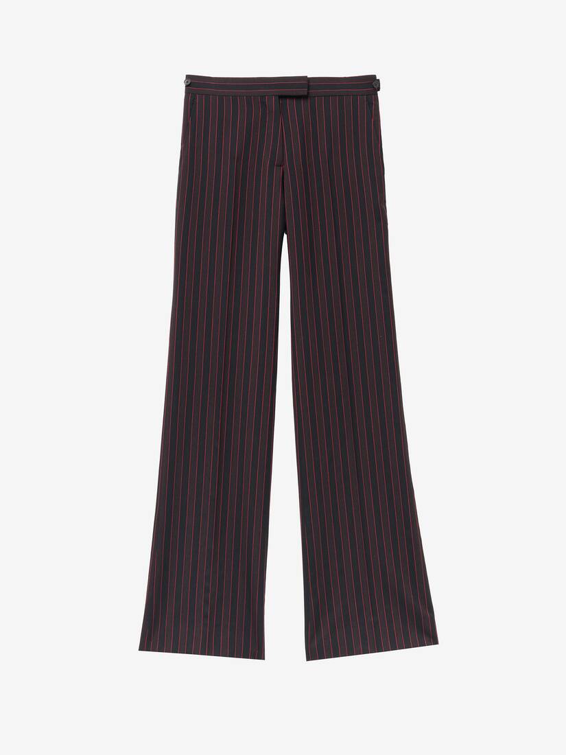 Pinstripe Low Rise Trousers