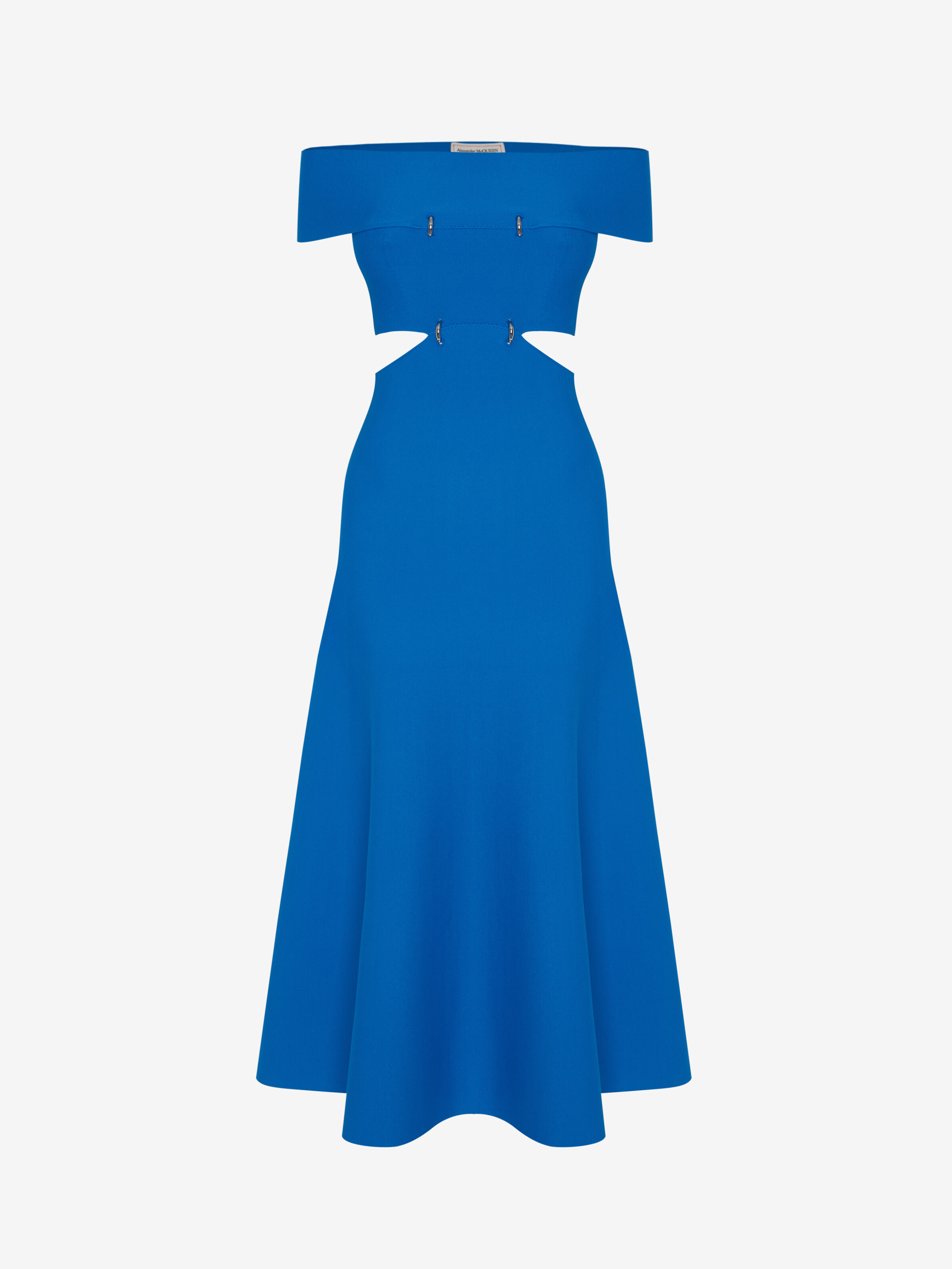 Robe midi fendue à épaules dénudées