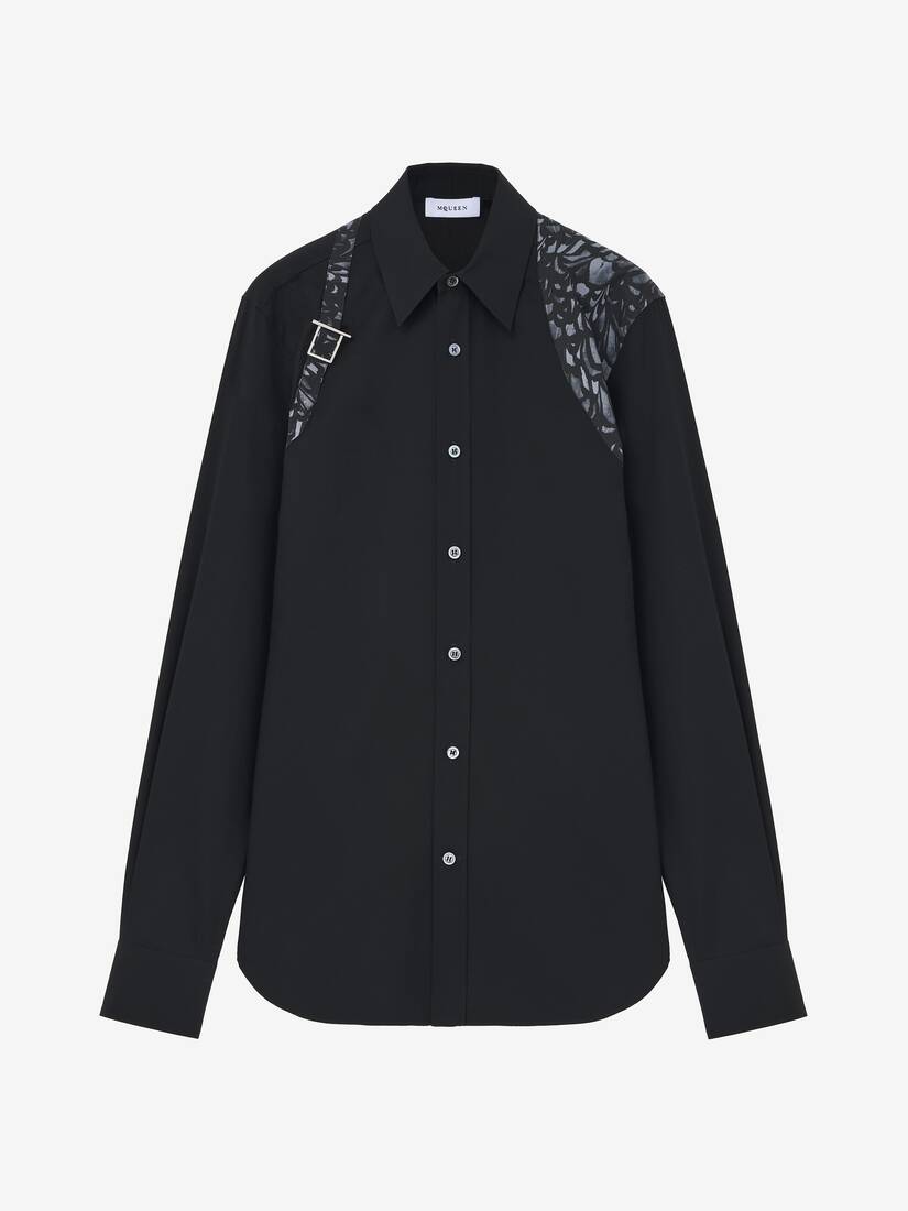 Feather Print Harness Shirt