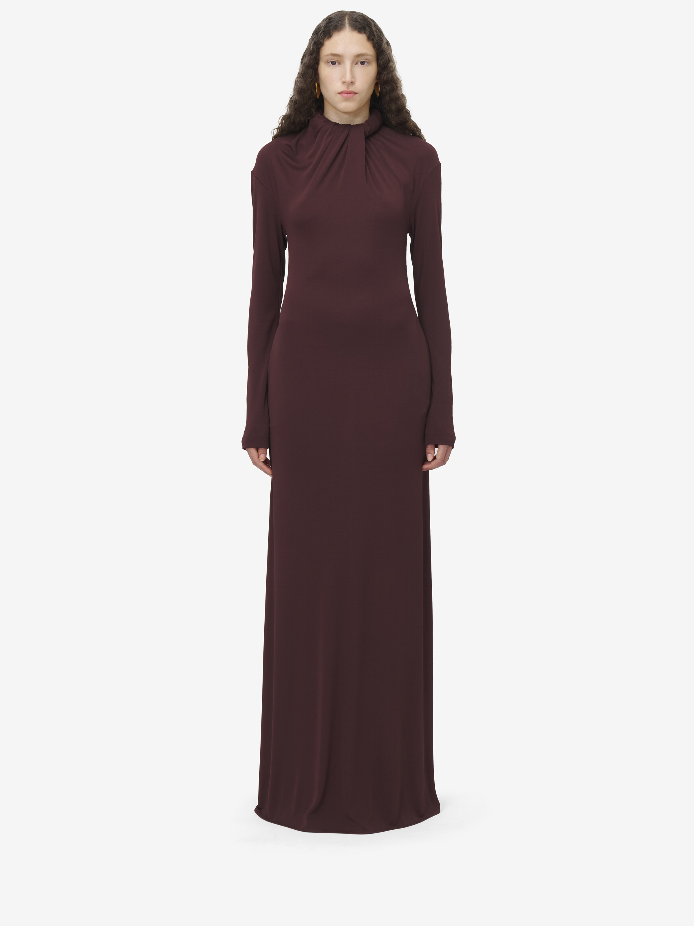 Draped Neckline Dress