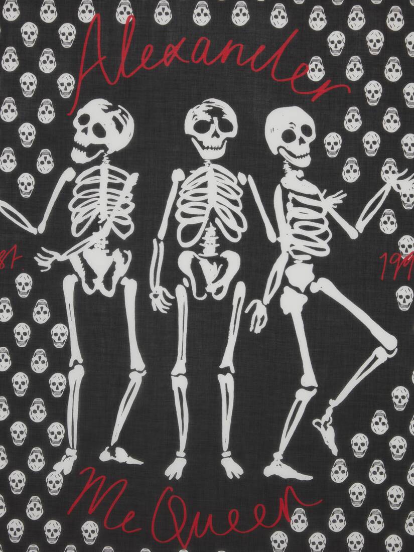 Sciarpa Biker Skull Con Scheletri