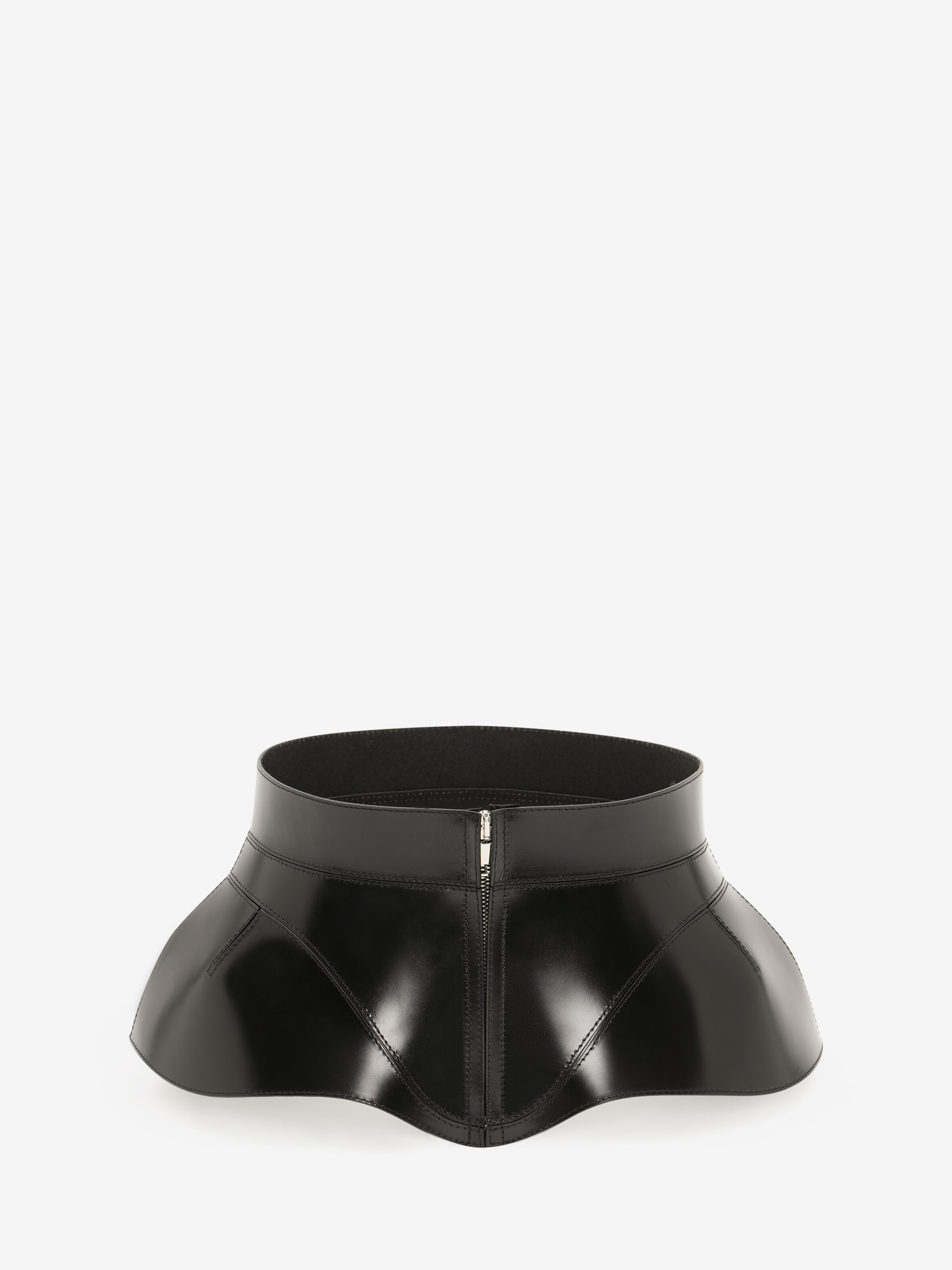 Women's Leather Articulated Corset Belt in Black in 100% Calf Leather | Alexander McQueen - image 3