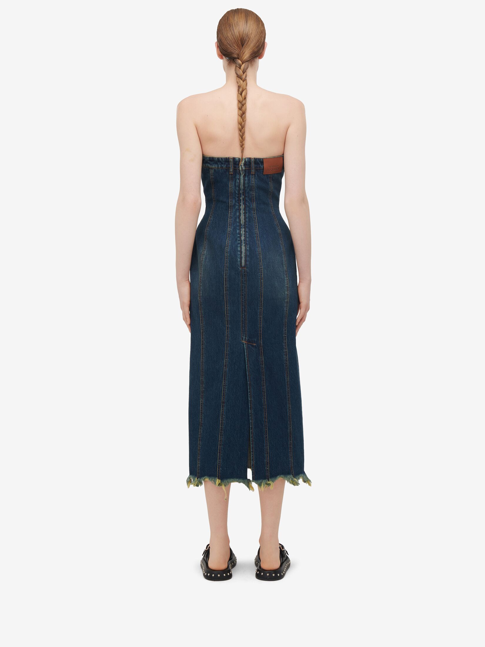 Bustier-Kleid aus Jeans